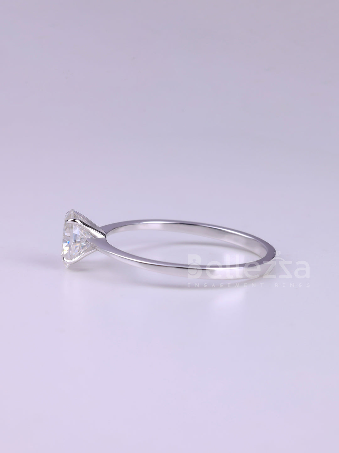 1.0CT Oval Cut Minimalist Solitaire Engagement Ring