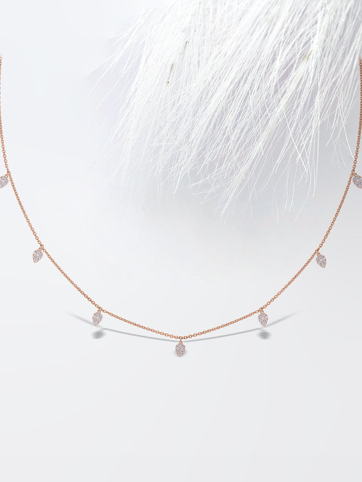 Dangling Diamond Moissanite Pear Drop Necklace For Women