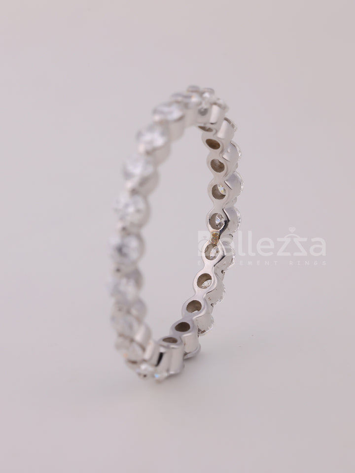 0.80TCW Round Cut Diamond Full Eternity Wedding Band