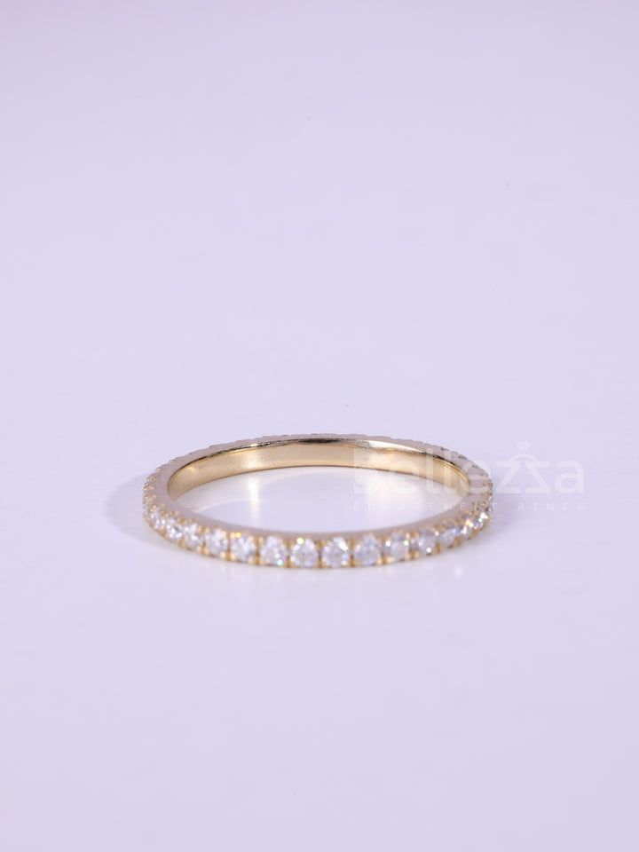 0.90TCW Round Cut Full Eternity Wedding Band For Her