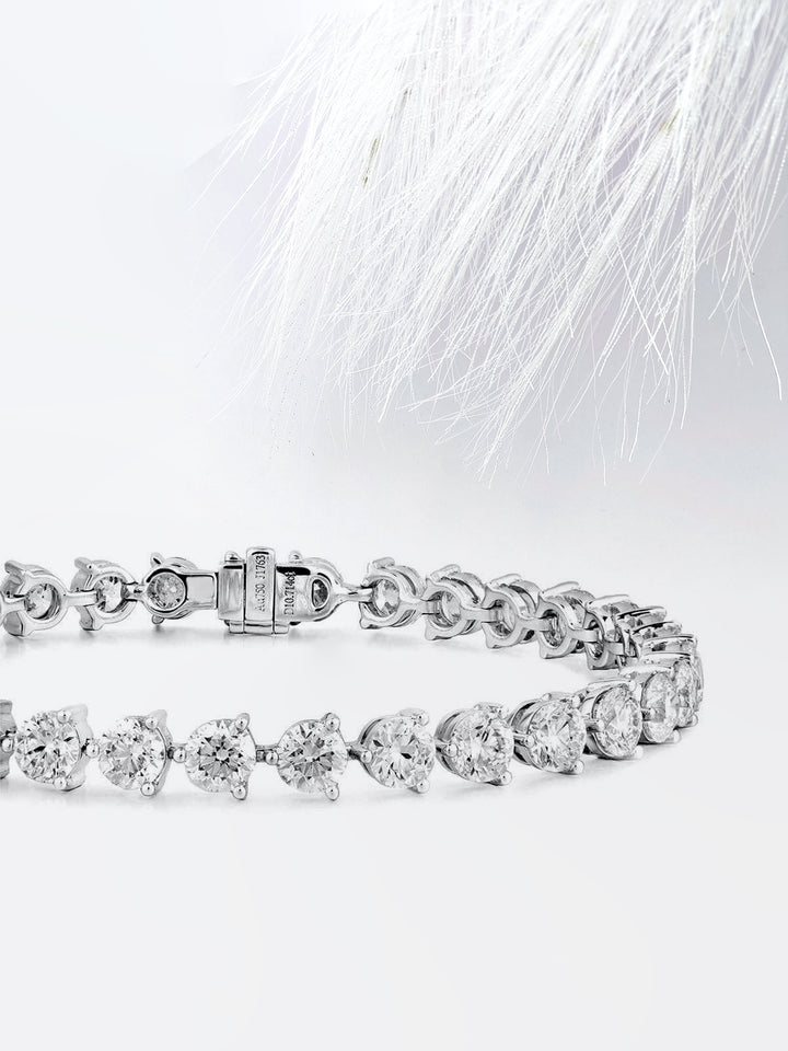 10.71ct Round Cut Tennis Moissanite Diamond Bracelet For Women