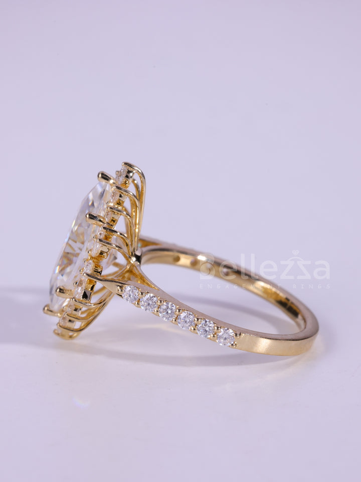3.0CT Marquise Cut Vintage Moissanite Engagement Ring For Her