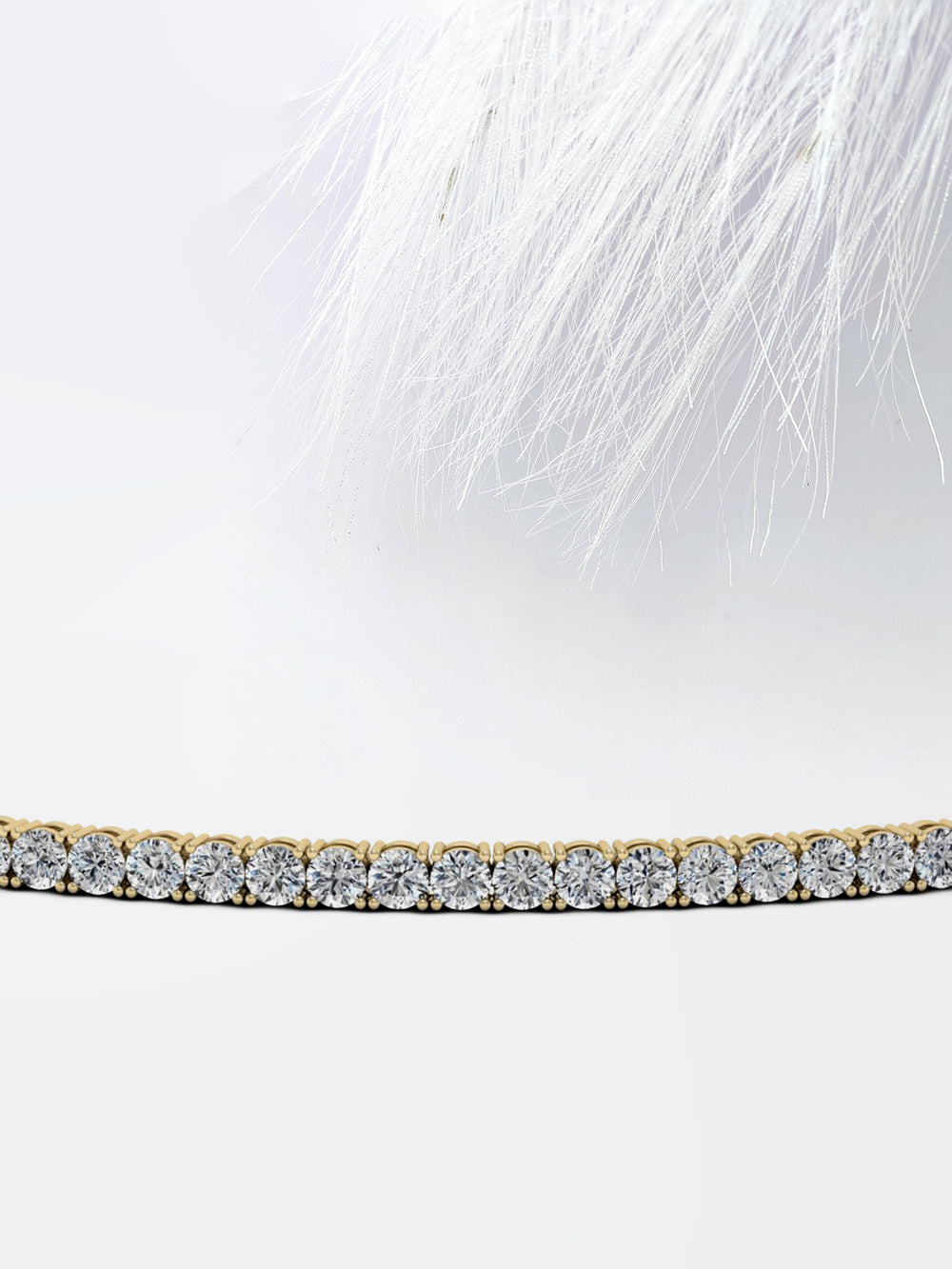 Round Cut Moissanite Riviera Diamond Tennis Necklace For Women