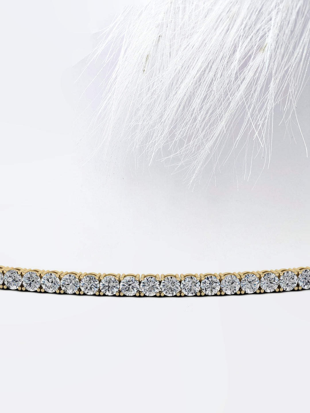 Round Cut Moissanite Riviera Diamond Tennis Necklace For Women