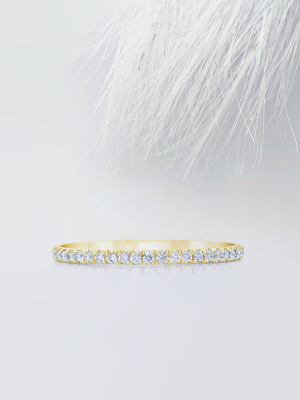 Round Cut Micro Pave Eternity Diamond Wedding Band For Women