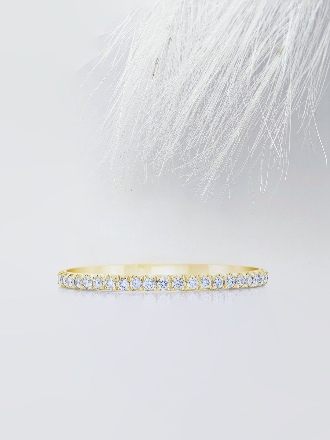 Round Cut Micro Pave Eternity Diamond Wedding Band For Women