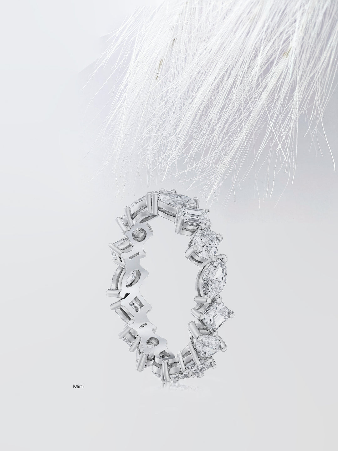 Mixed Shape Eternity Diamond Wedding Band For Women