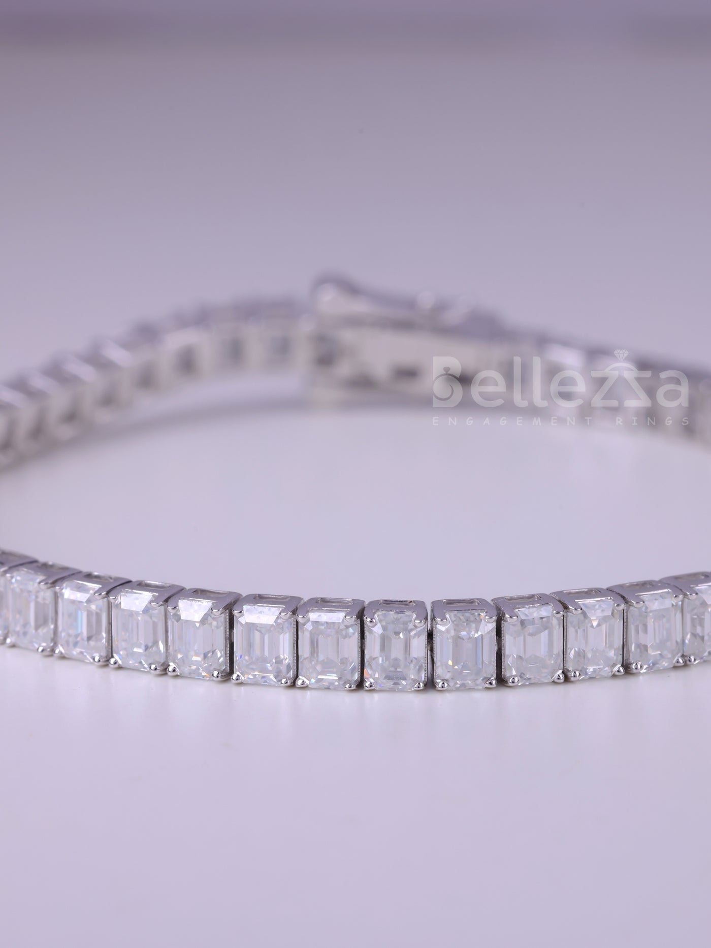 Emerald Cut Diamond Moissanite Tennis Bracelet