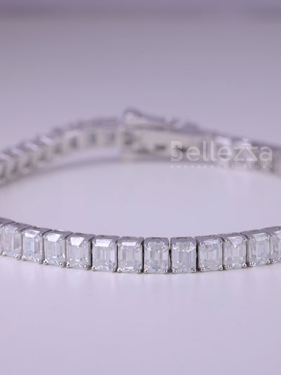 Emerald Cut Diamond Moissanite Tennis Bracelet