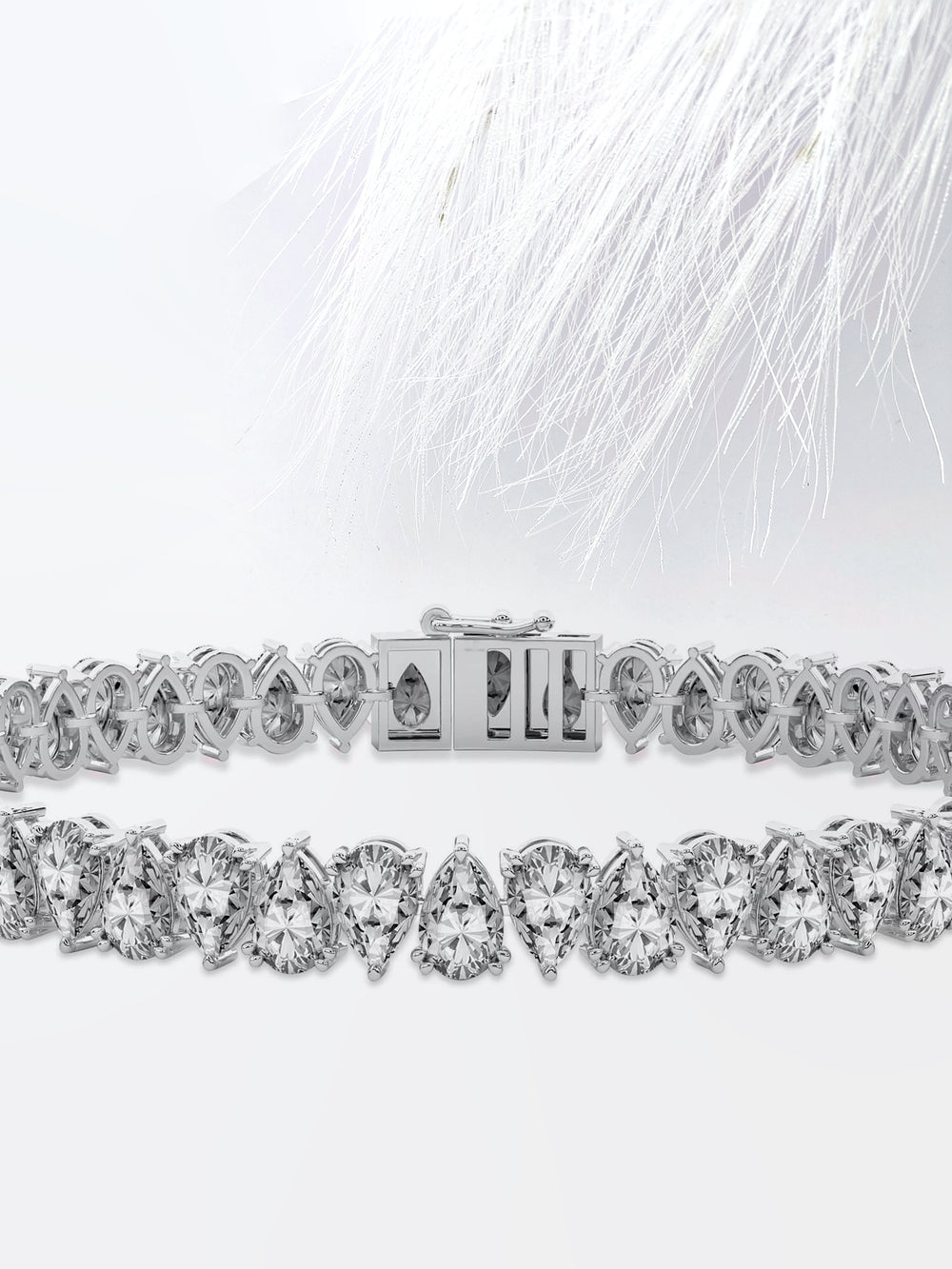 10ct Pear Cut Tennis Moissanite Diamond Bracelet For Women