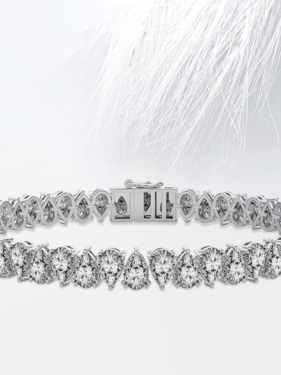 10ct Pear Cut Tennis Moissanite Diamond Bracelet For Women
