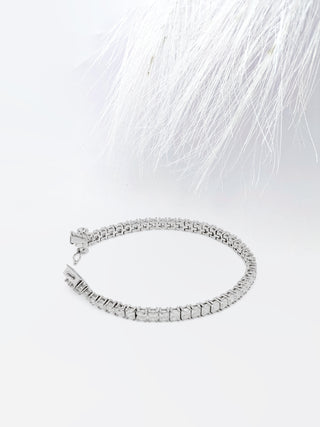 16.8 Princess Cut Tennis Moissanite Diamond Bracelet For Women