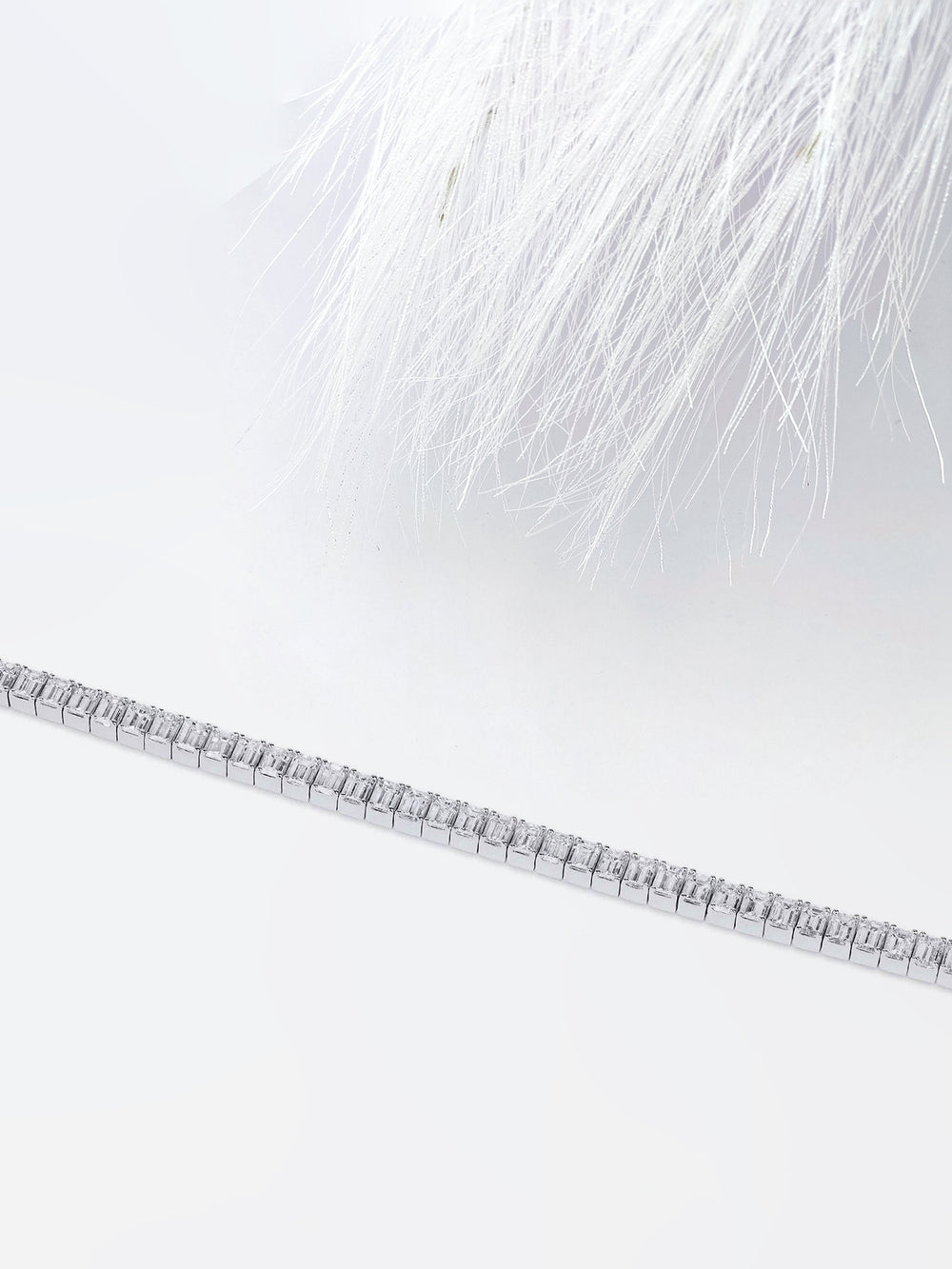 6.5ct Emerald Cut Tennis Moissanite Diamond Bracelet For Women