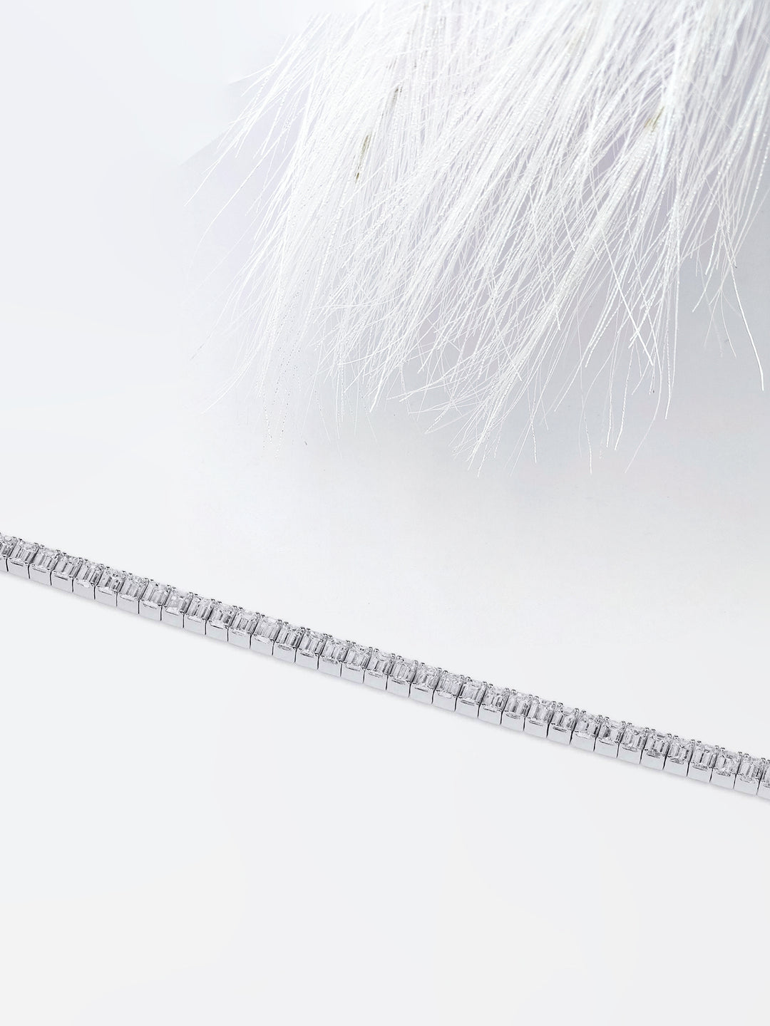 6.5ct Emerald Cut Tennis Moissanite Diamond Bracelet For Women