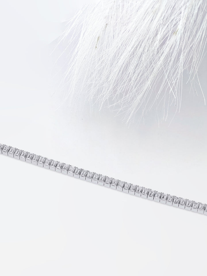 6.5ct Emerald Cut Tennis Moissanite Diamond Bracelet For Women