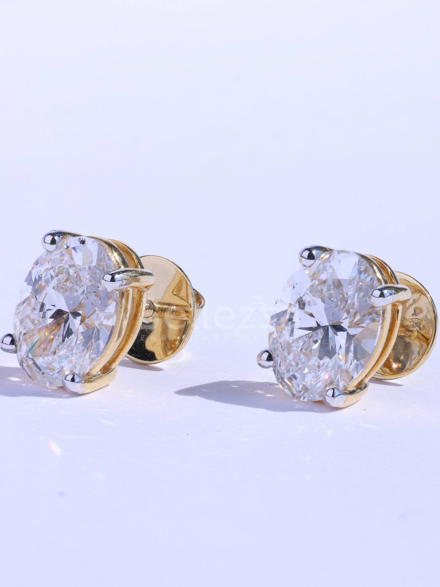 Oval Cut Diamond Moissanite Daily Wear Stud Earrings