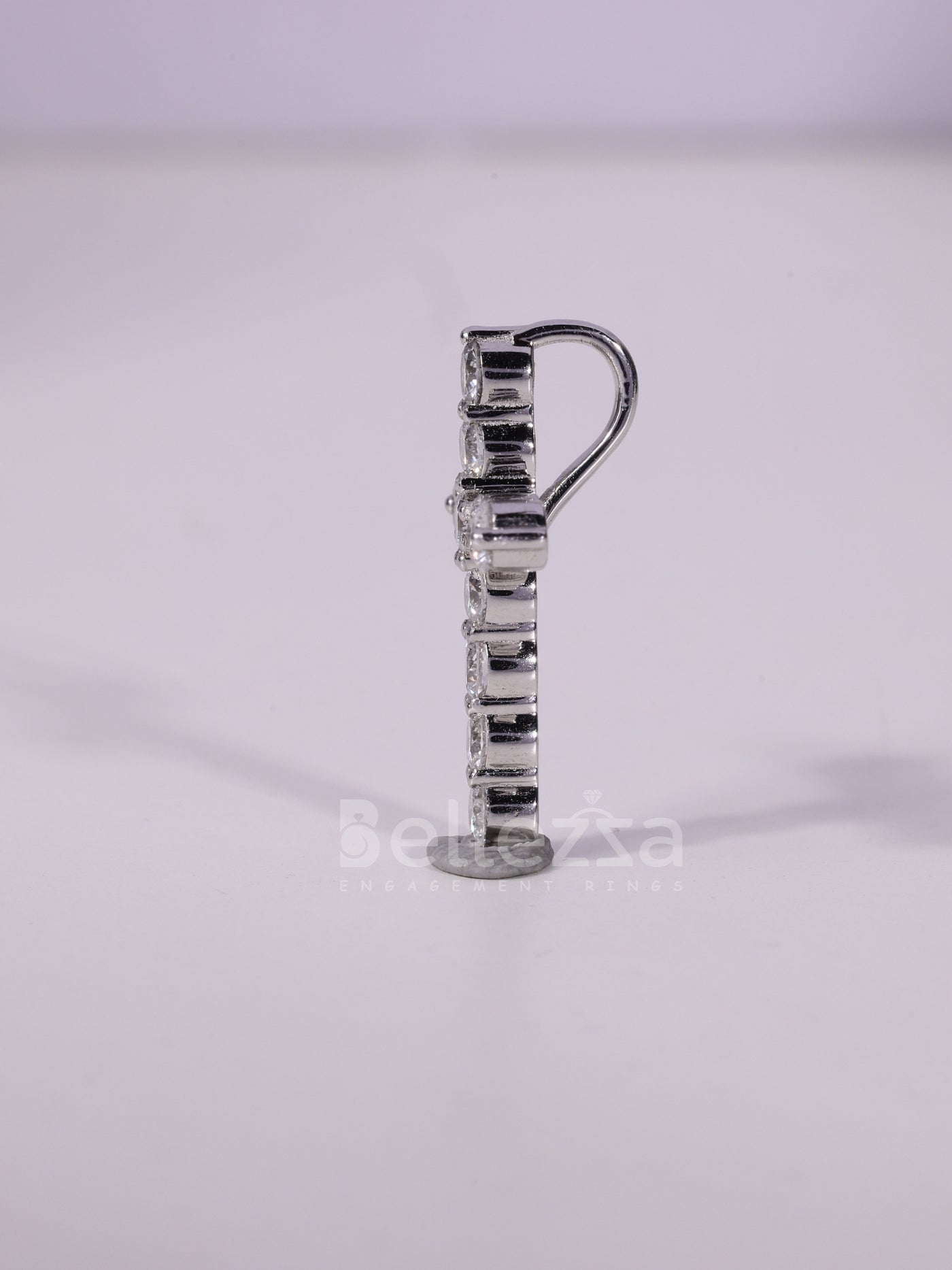 Round Cut Diamond Cross Pendant Necklace For Her