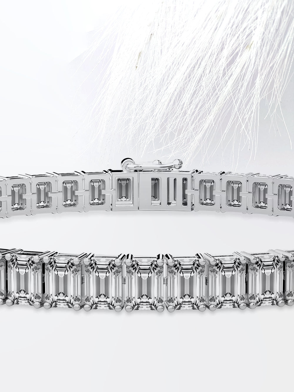 10ct Emerald Cut Tennis Moissanite Diamond Bracelet For Women