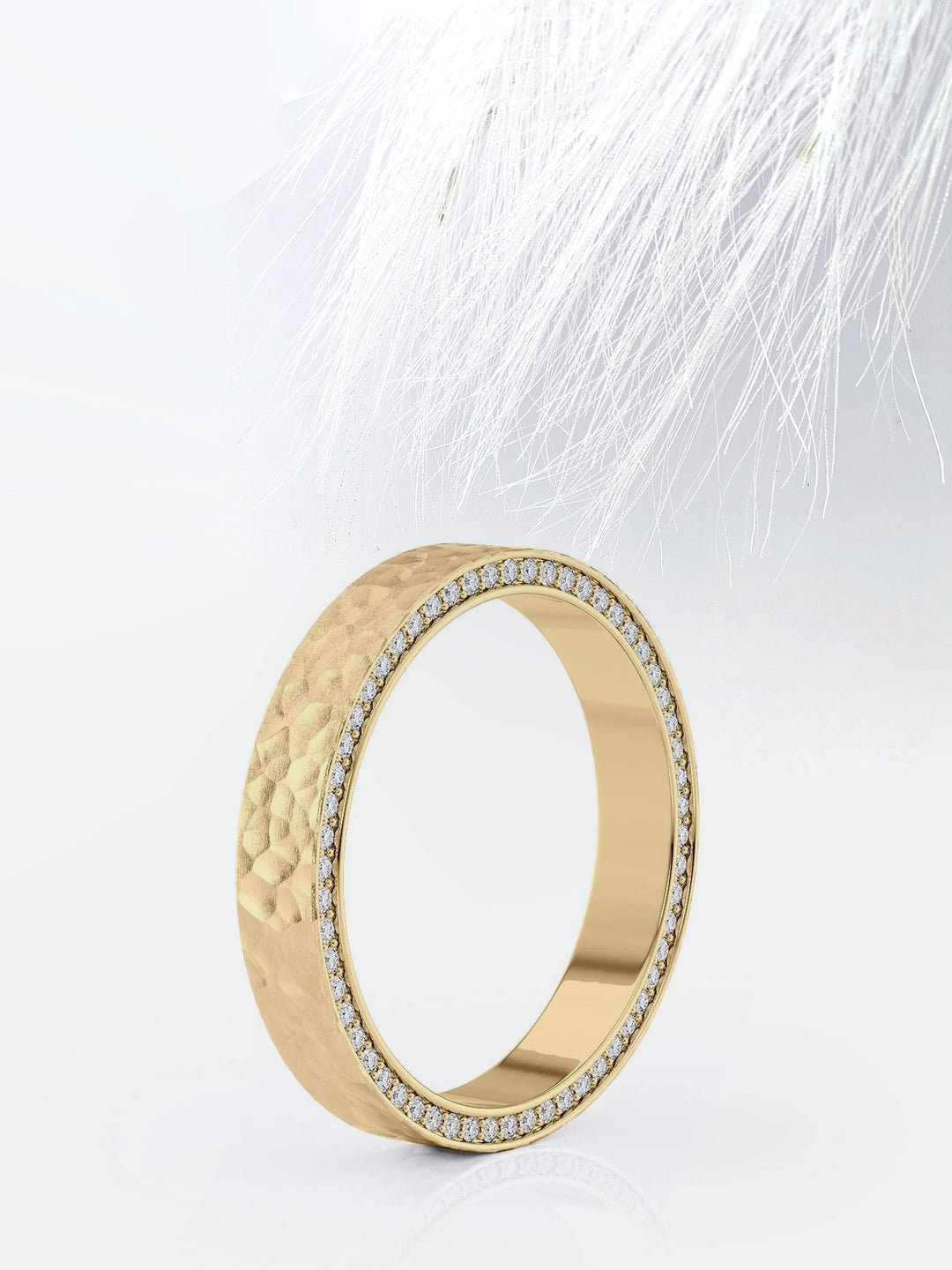 Moissanite Round Cut Channel Andrew Men's Diamond Wedding Band