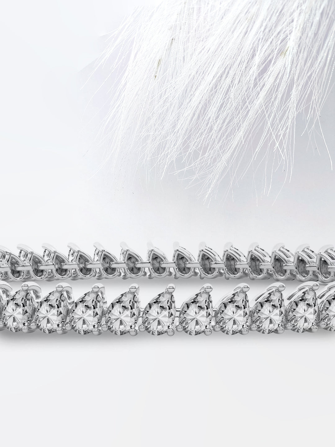 7.0ct Pear Cut Moissanite Tennis Diamond Bracelet For Women