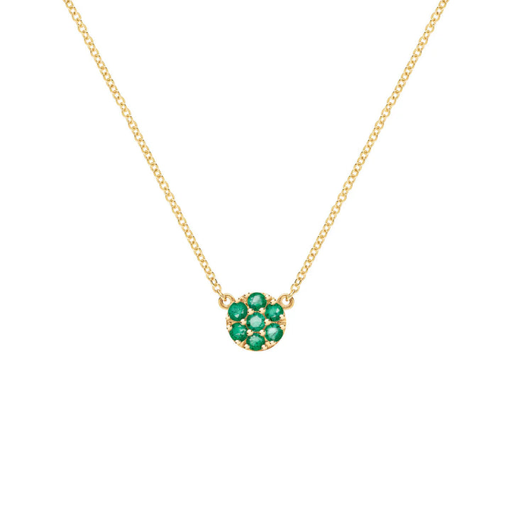 0.84TCW Round Cut Floral Moissanite May Birthstone Necklace