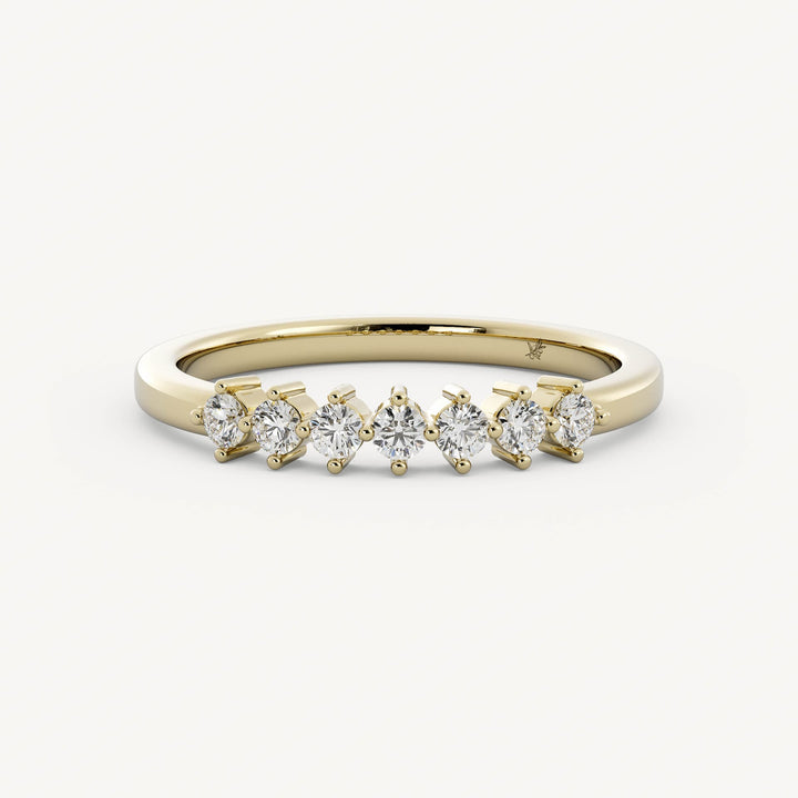0.20 TCW Round 7 Stone Diamond Wedding Band