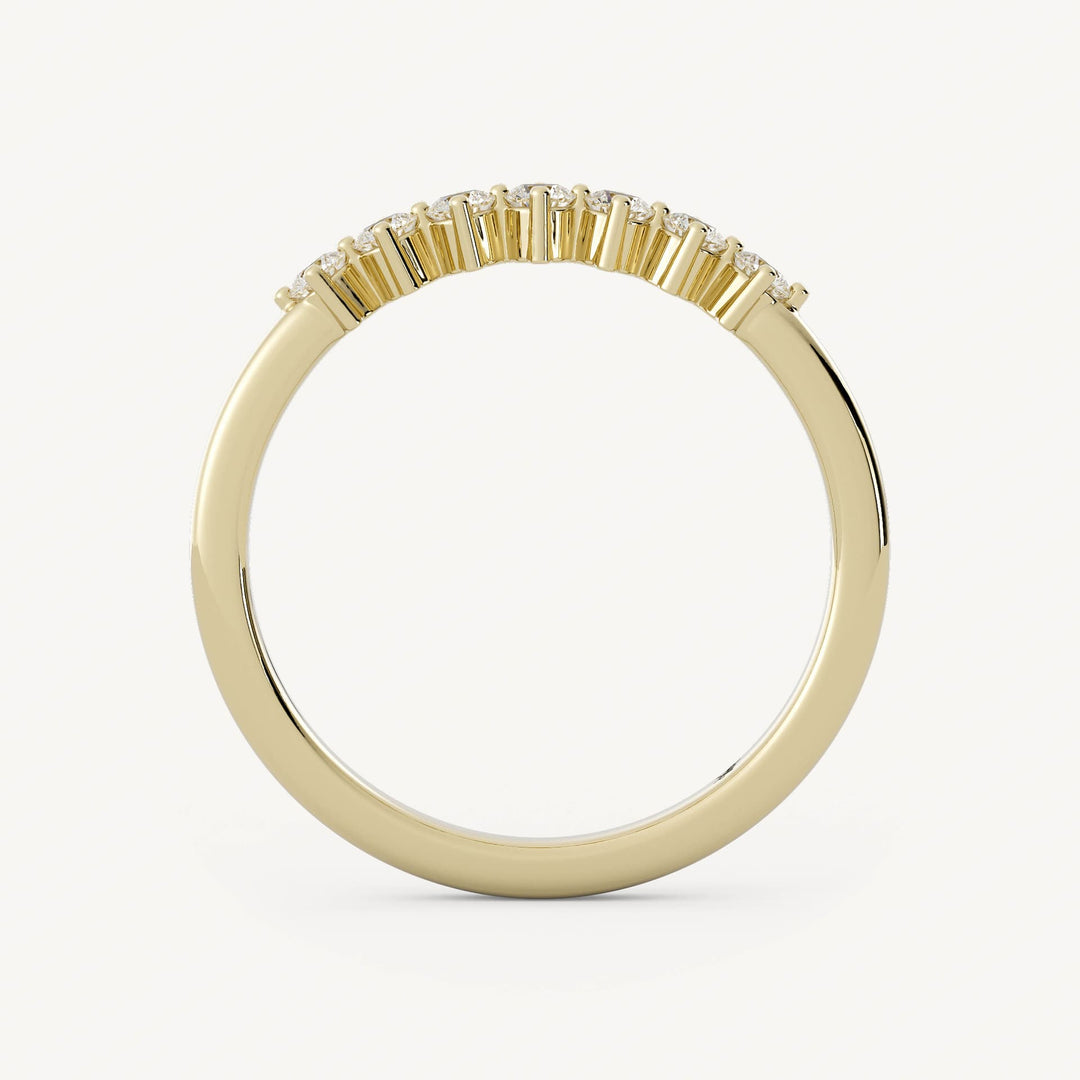 0.20 TCW Round 7 Stone Diamond Wedding Band