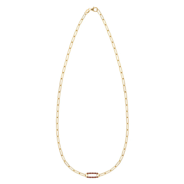 2.50 TCW Round Cut  Safety Pin Moissanite Necklace-January Birthstone