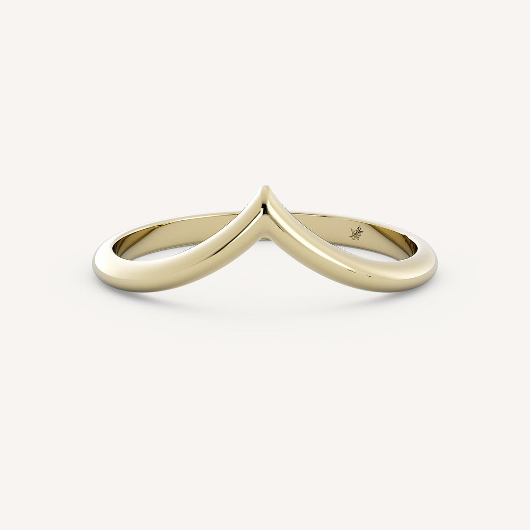 Plain Band Curved Wedding Band