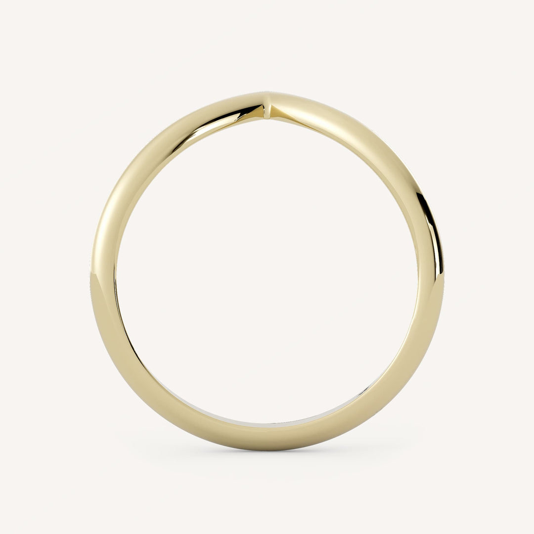 Plain Band Curved Wedding Band