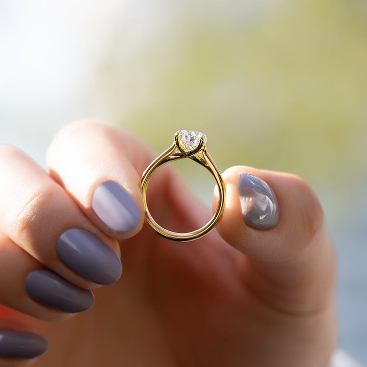 1.50-3.50  CT Pear  Lab Grown Diamond Solitaire Engagement Ring