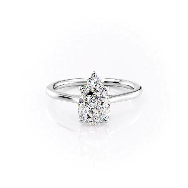 1.50-3.50  CT Pear  Lab Grown Diamond Solitaire Engagement Ring