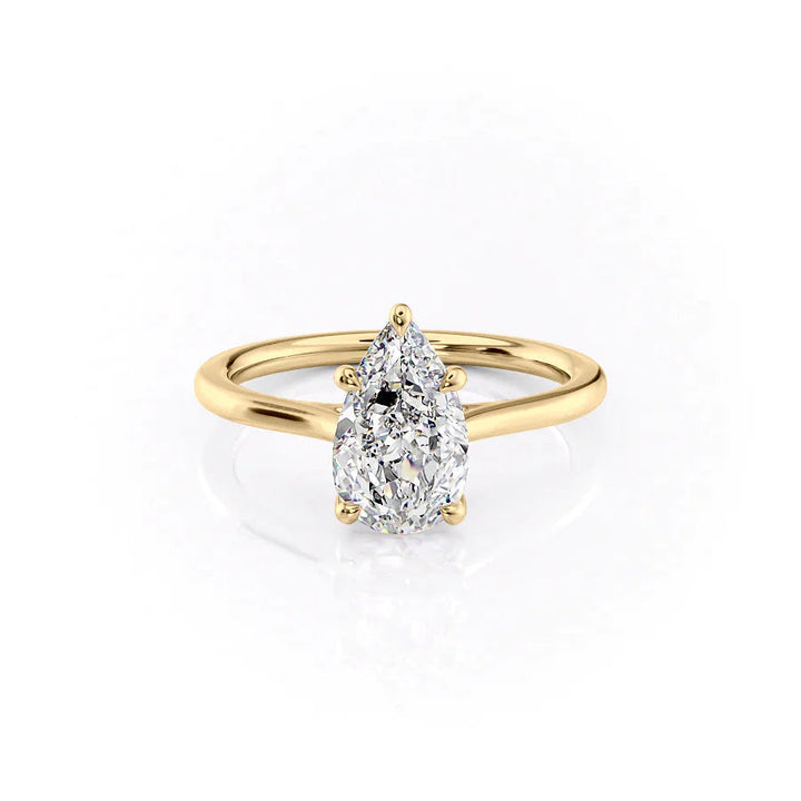 1.50-3.50  CT Pear  Lab Grown Diamond Solitaire Engagement Ring