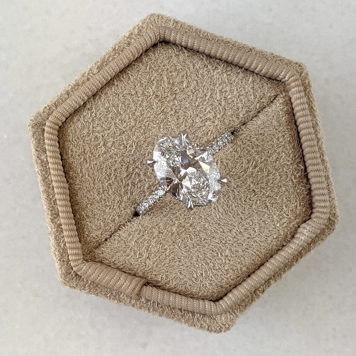 2.0 CT-4.0 CT Oval Diamond Pave Engagement Ring