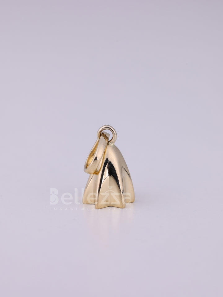 14K/18K Solid Gold Ghost Pendant Necklace For Her