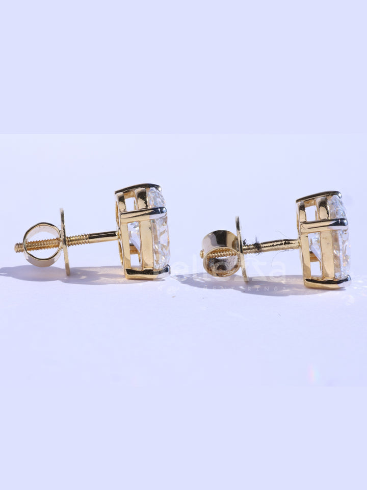 Oval Cut Diamond Moissanite Daily Wear Stud Earrings