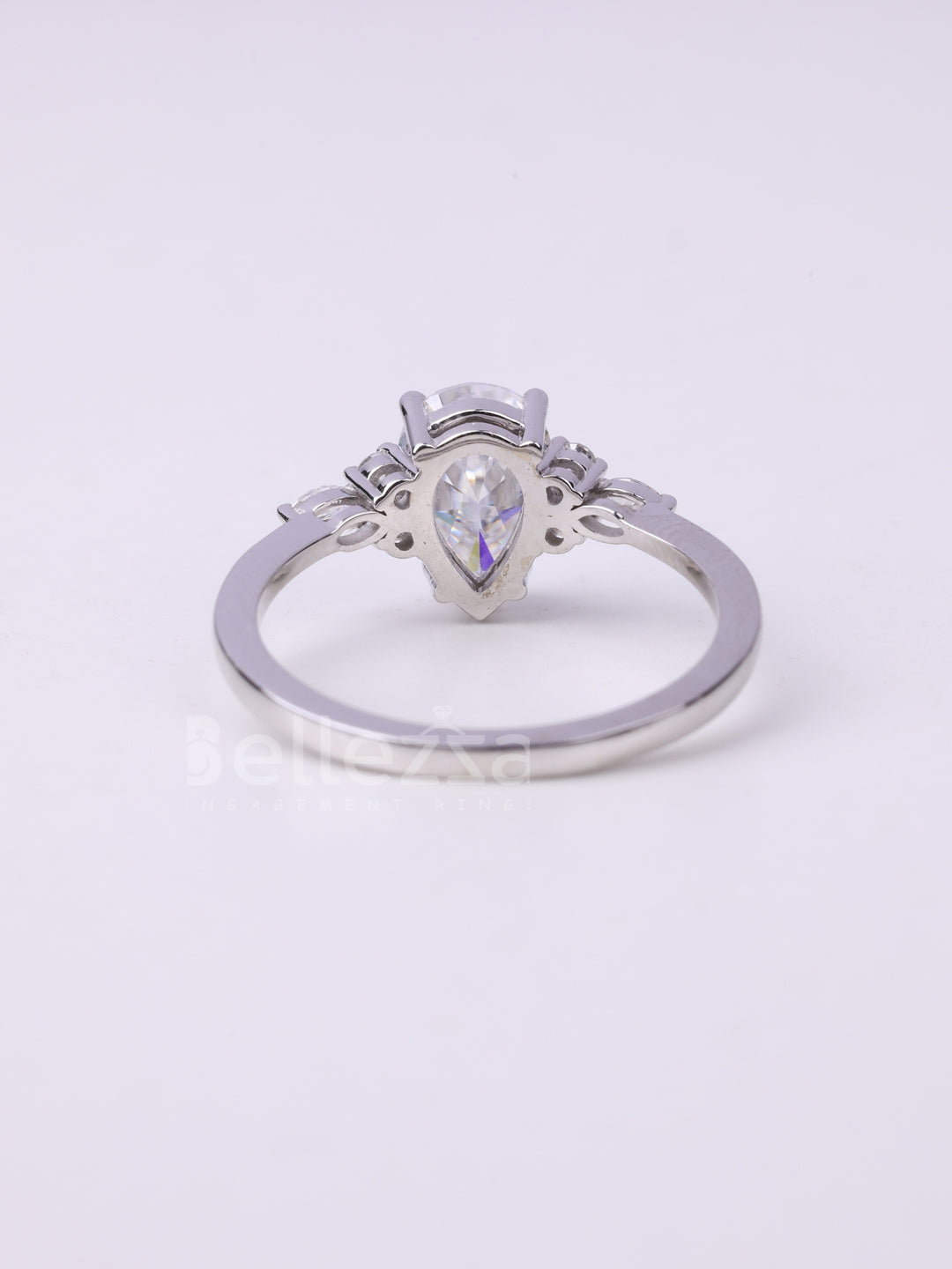 1.50CT Pear Cut Cluster Diamond Engagement Ring