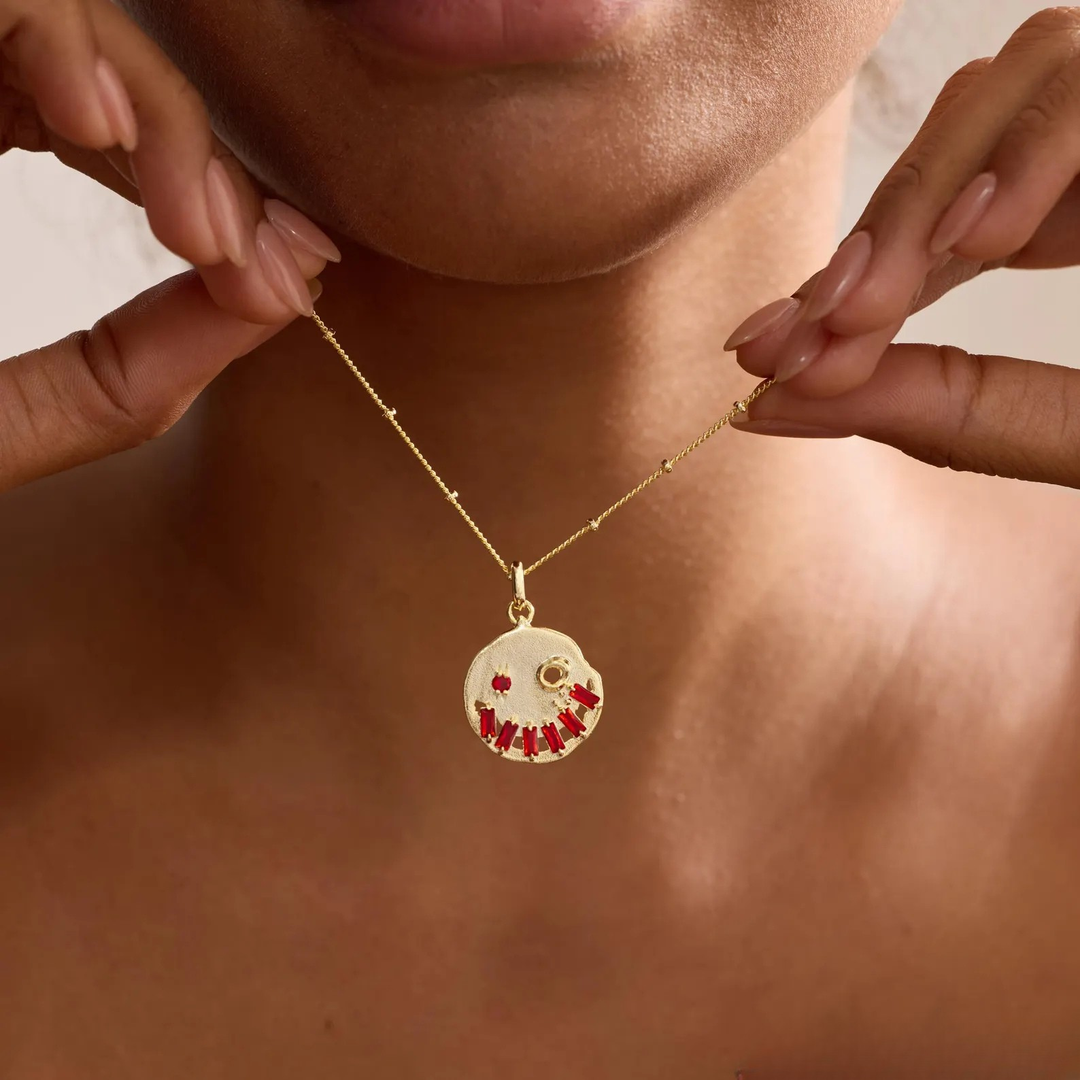 14K Dainty Gold Halloween Skull Necklace for Women