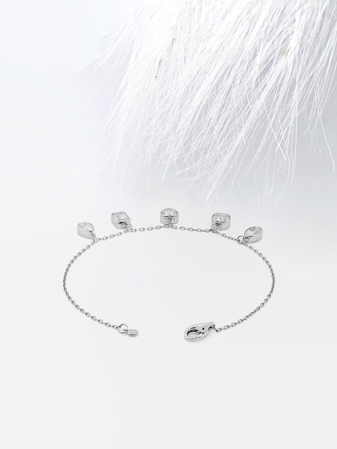 4.0ct Mix Shape Moissanite Bezel Set Diamond Bracelet For Her