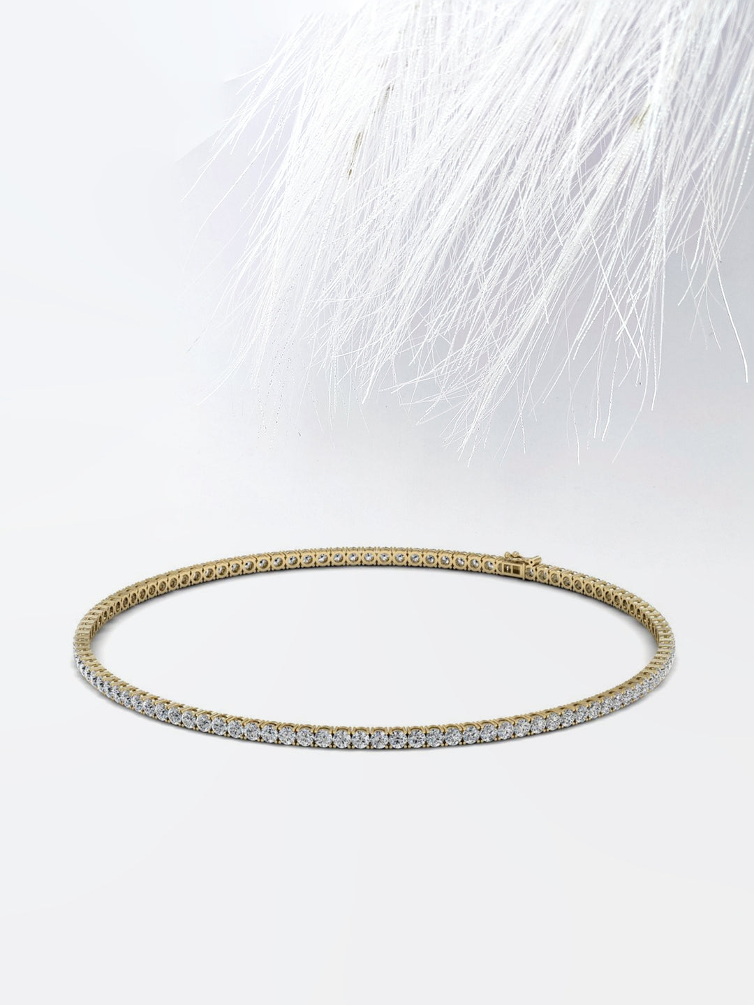 Round Cut Moissanite Riviera Diamond Tennis Necklace For Women