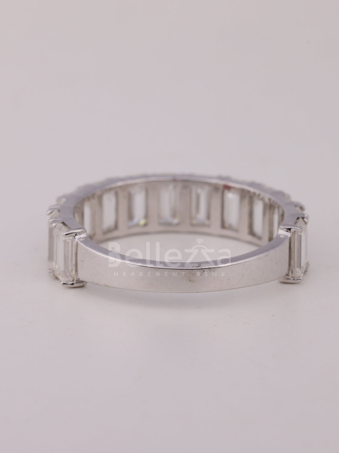 1.50TCW Emerald Cut Half Eternity Wedding Band For Her
