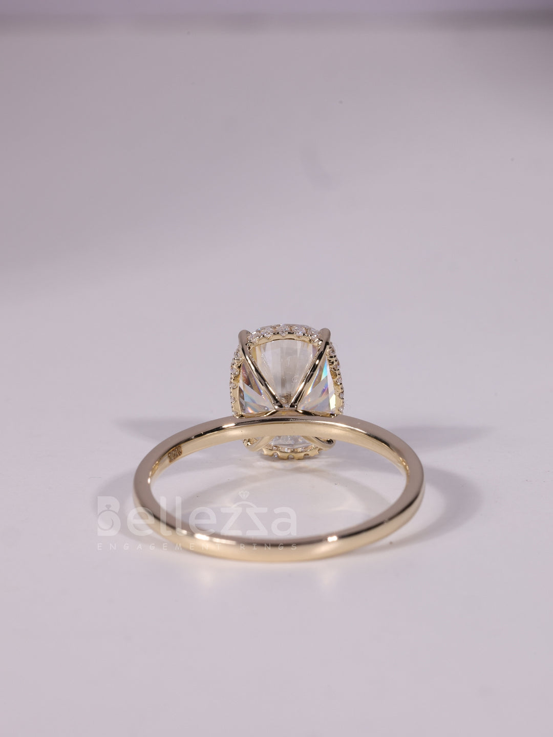 1.50CT-3.50CT Elongated Cushion Cut Hidden Halo Engagement Ring