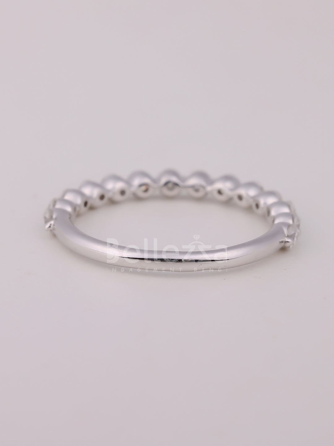 0.30TCW Round Cut Half Eternity Wedding Band For Her