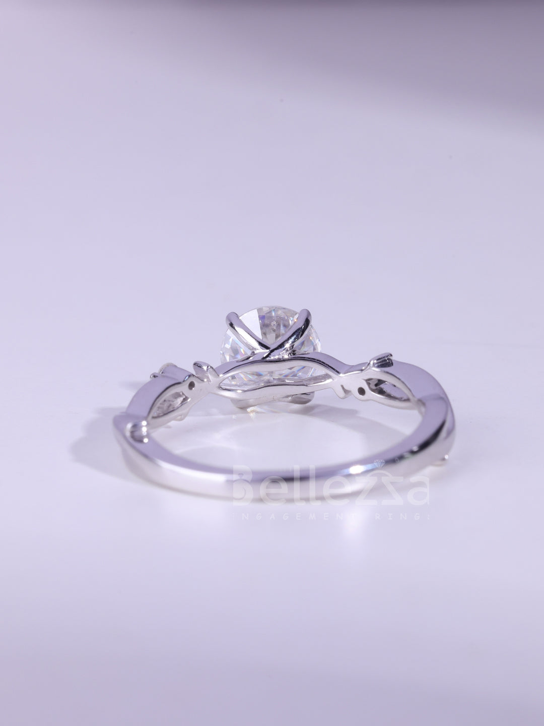 1.0CT Round Cut Diamond Nature Inspired Moissanite Engagement Ring