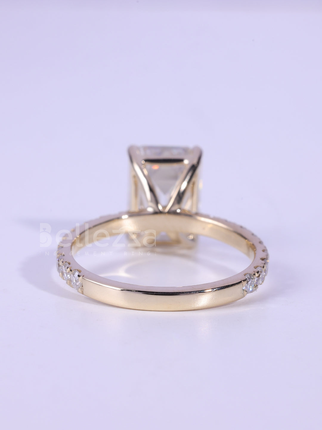 2.0CT-3.0CT Emerald Cut Diamond Pave Setting Engagement Ring