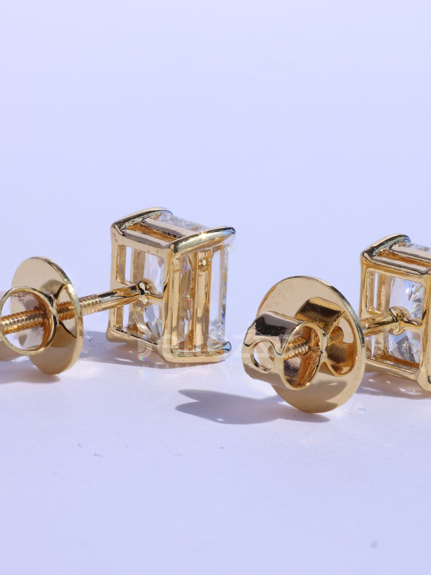 Radiant Cut Diamond Classic Solitaire Stud Earrings For Her