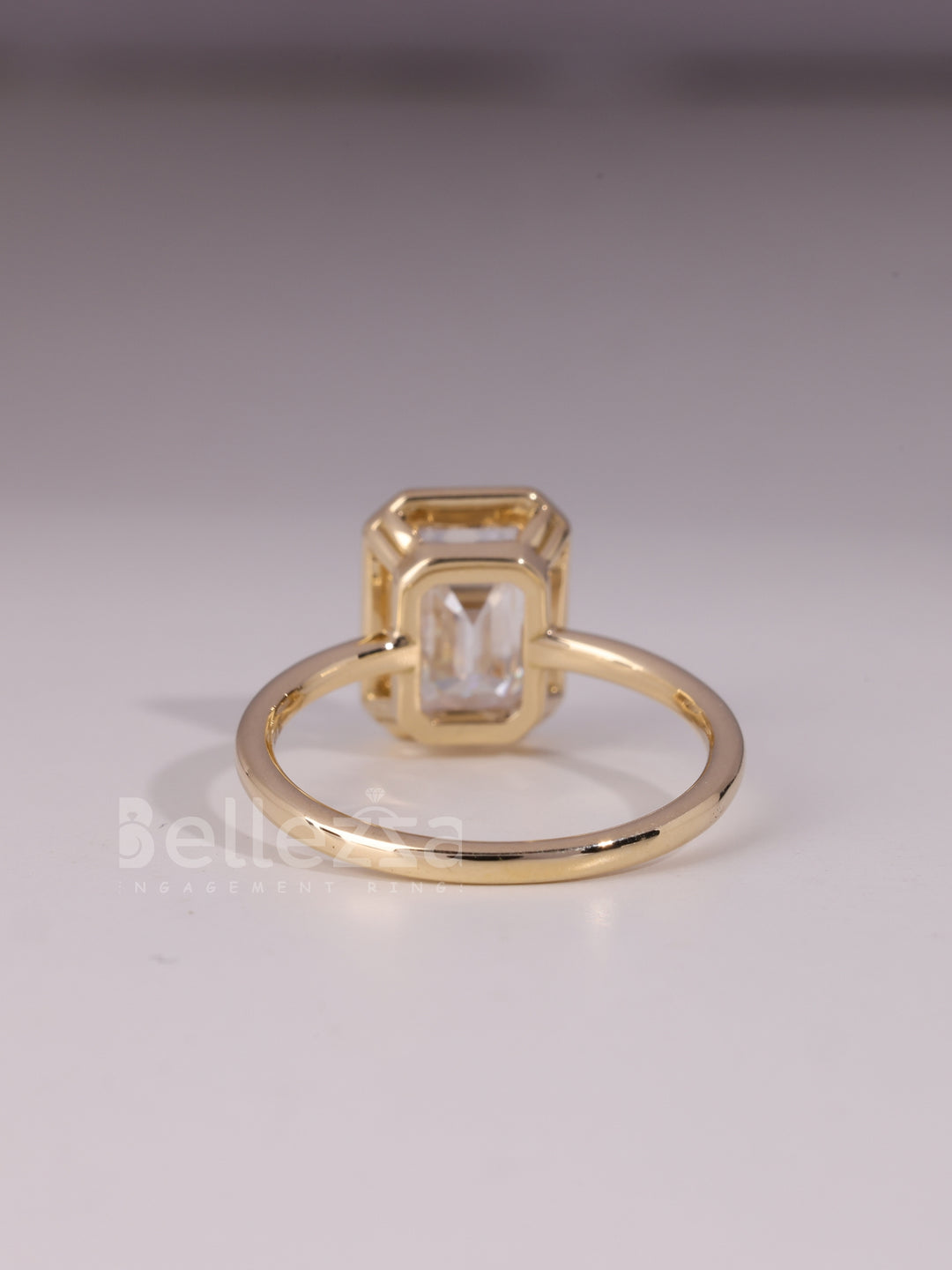 1.50CT-2.50CT Emerald Cut Bezel Setting Engagement Ring