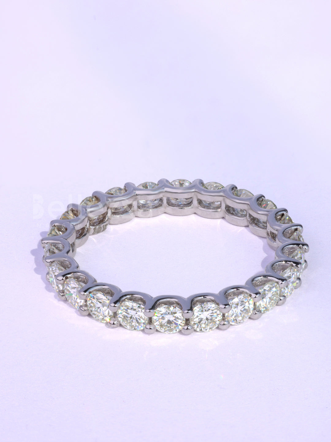 Round Cut Diamond Full Eternity Moissanite Wedding Band