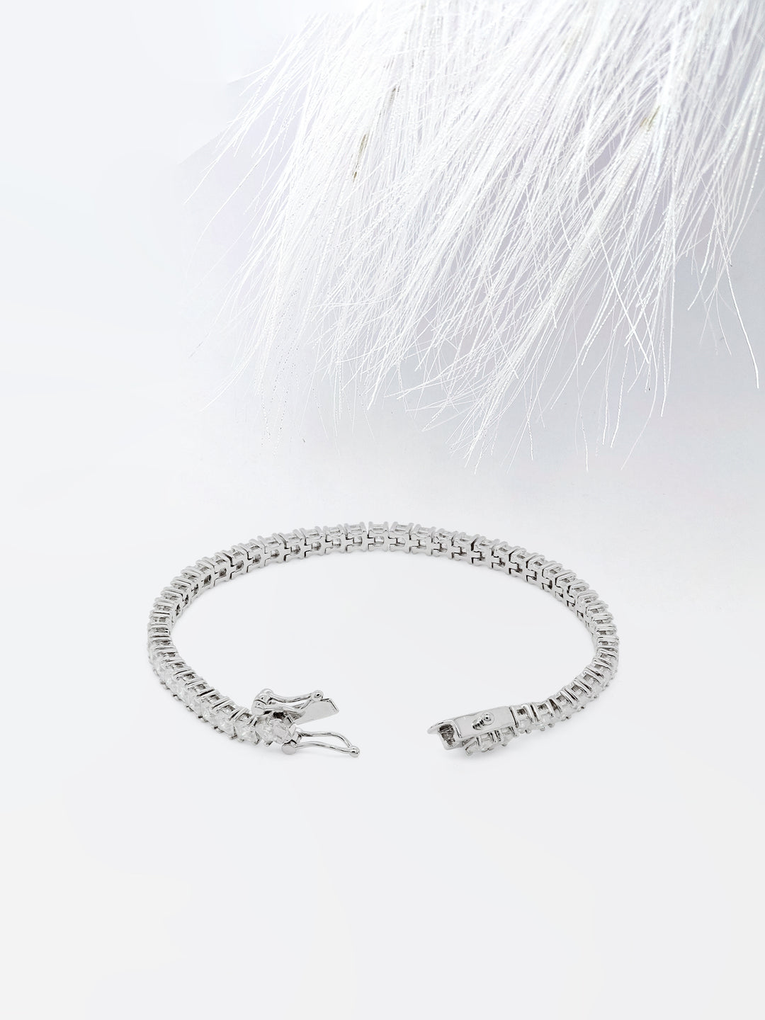 16.8 Princess Cut Tennis Moissanite Diamond Bracelet For Women