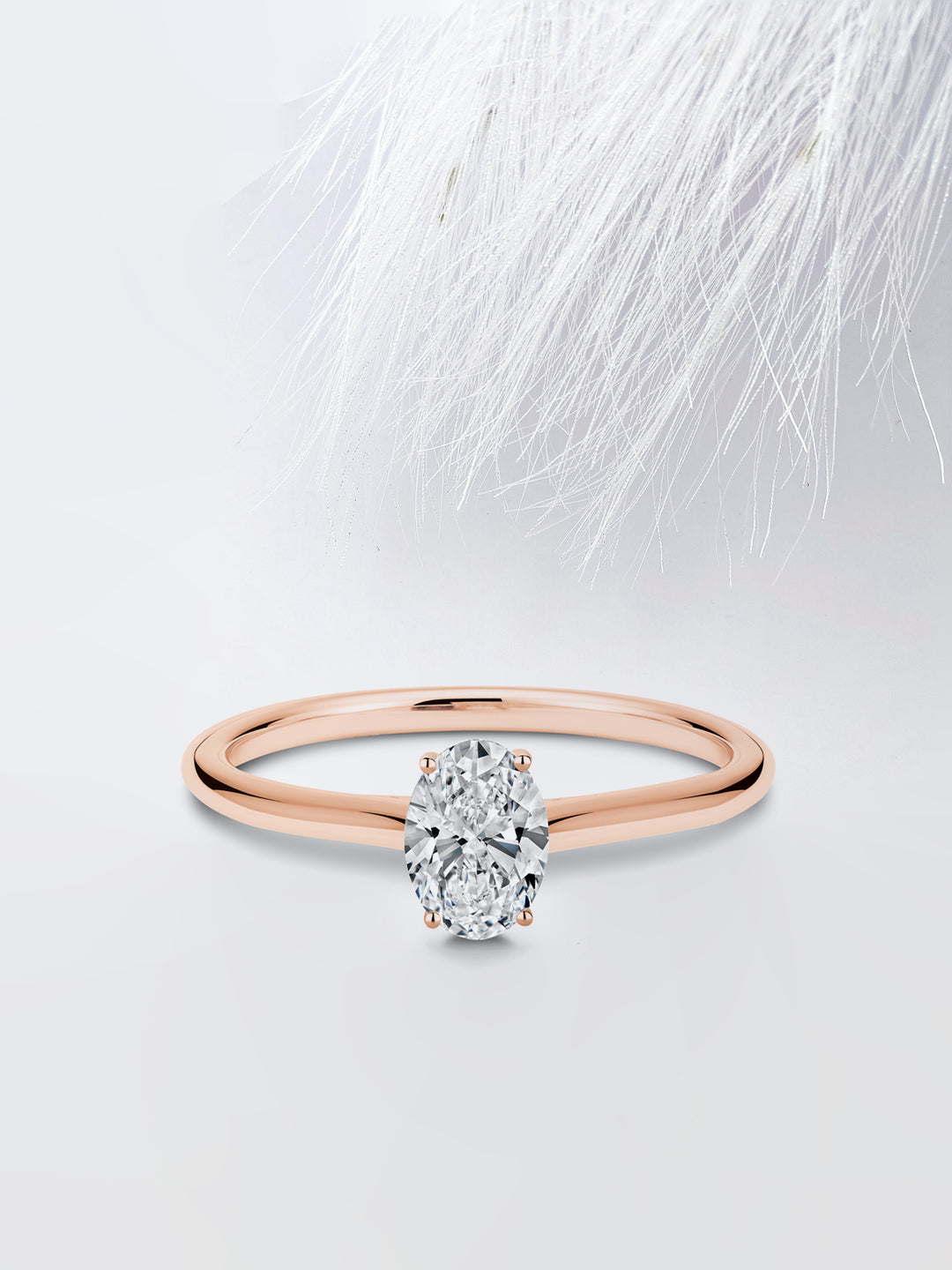 0.75CT Oval Cut Solitaire Moissanite Diamond Engagement Ring in White Gold